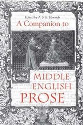 Cover Art for 9781843842484, A Companion to Middle English Prose by A.S.G. Edwards
