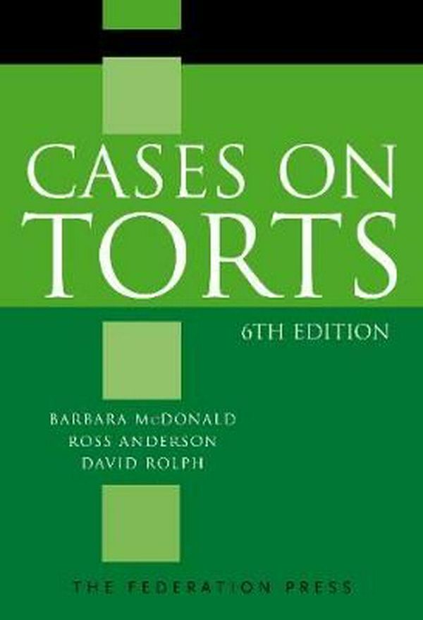 Cover Art for 9781760021412, Cases on Torts by Barbara McDonald