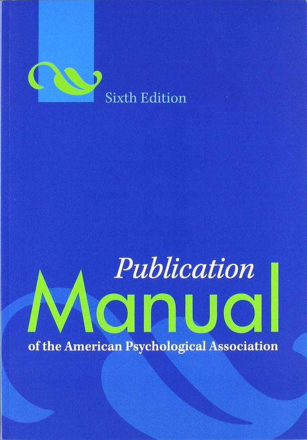 Cover Art for 9781433805615, Publication Manual of the American Psychological Association, 6th Edition by American Psychological Association