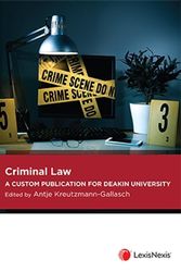 Cover Art for 9780409355789, Criminal Law: A Custom Publication for Deakin University by A Kreutzmann-Gallasch (ed)