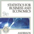 Cover Art for 9780324380255, Statistics for Business and Economics, Ninth Edition by David Ray Anderson, Dennis J. Sweeney, Thomas Arthur Williams