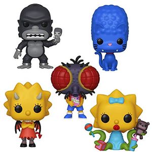 Cover Art for B07XPBN1JD, Funko Pop!: Bundle of 5: Simpsons - King Homer, Panther Marge, Fly Boy Bart, Demon Lisa and Alien Maggie by Unknown