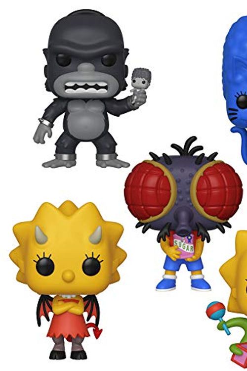 Cover Art for B07XPBN1JD, Funko Pop!: Bundle of 5: Simpsons - King Homer, Panther Marge, Fly Boy Bart, Demon Lisa and Alien Maggie by Unknown