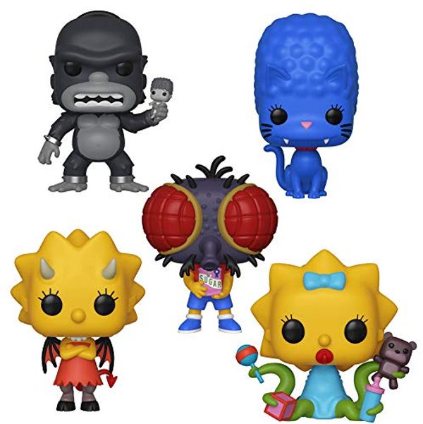 Cover Art for B07XPBN1JD, Funko Pop!: Bundle of 5: Simpsons - King Homer, Panther Marge, Fly Boy Bart, Demon Lisa and Alien Maggie by Unknown