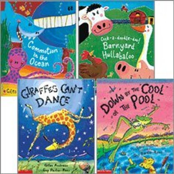 Cover Art for 9780545306904, Rhyme and Repetition Collection (4 Books) (Commotion in the Ocean; Cock-a-Doodle-Doo! Barnyard Hullabaloo; Down by the Cool of the Pool; Giraffes Can't Dance) by Giles Andreae