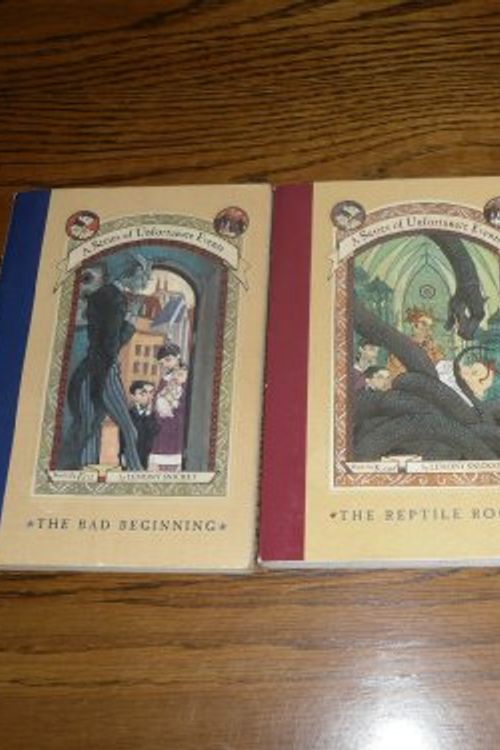 Cover Art for B0036I6BI8, The Trouble Begins: A Series of Unfortunate Events (The Bad Beginning: The Reptile Room; The Wide Window, Volumes 1-3) by Lemony Snicket