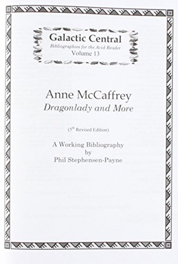 Cover Art for 9781871133653, Anne McCaffrey by Stephensen-Patne, Phil