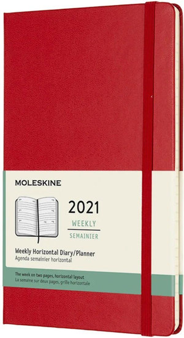 Cover Art for 8053853606655, Moleskine Weekly Planner 2021, 12-Month Weekly Diary with Horizontal Layout, Weekly Horizontal Planner, Hard Cover, Large Size 13 x 21 cm, Colour Scarlet Red, 144 Pages by Moleskine