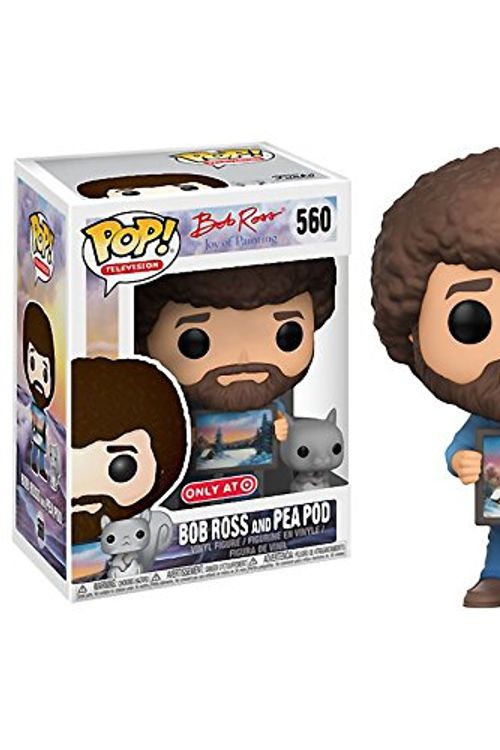 Cover Art for B0769CGFYF, Funko Bob Ross & Pea Pod (Target Exclusive) POP! TV x The Joy of Painting Vinyl Figure + 1 American TV Themed Trading Card Bundle (25672) by Unknown