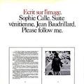 Cover Art for 9780941920094, Suite Venitienne by Sophie Calle, Jean Baudrillard