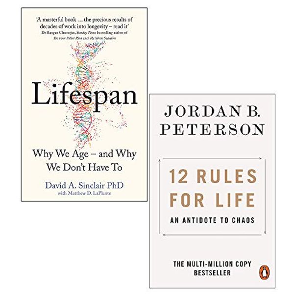 Cover Art for 9789123969029, Lifespan Why We Age and Why We Don’t Have To By Dr David A. Sinclair and 12 Rules for Life An Antidote to Chaos By Jordan B. Peterson 2 books Collection Set by Dr. David A. Sinclair, Jordan B. Peterson