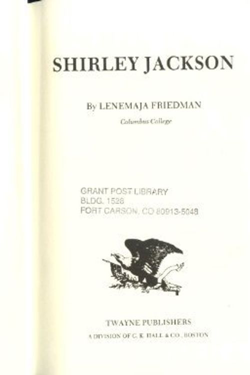 Cover Art for 9780805704020, Shirley Jackson by Lenemaja Friedman