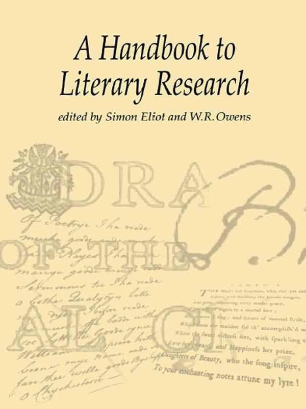 Cover Art for 9781134639625, A Handbook to Literary Research by Delia da Sousa Correa, W. R. Owens
