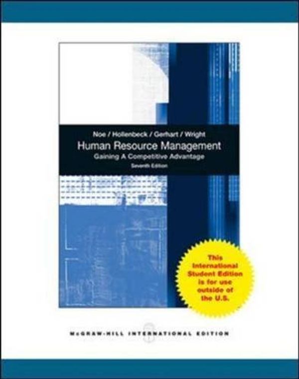 Cover Art for B01FGIFWN0, Human Resource Management by Raymond Andrew Noe (2010-07-01) by Raymond Andrew Noe;John R. Hollenbeck;Barry A. Gerhart;Patrick M. Wright