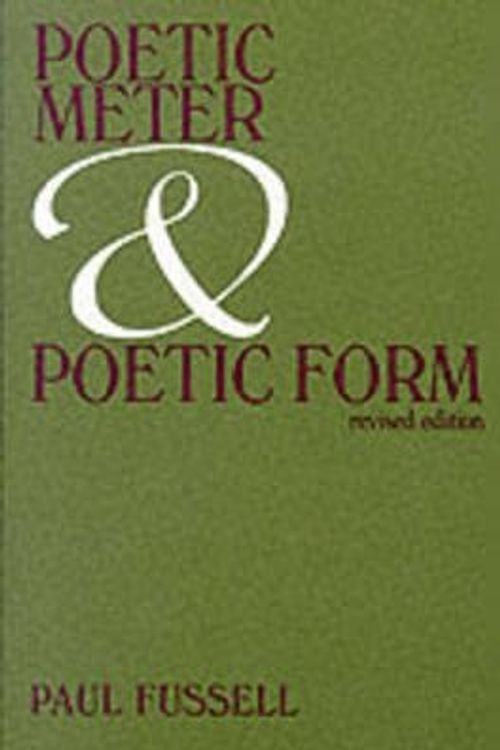 Cover Art for 9780075536062, Poetic Meter and Poetic Form by Paul Fussell