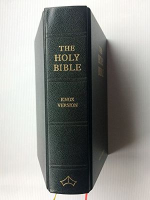 Cover Art for B00A4LMVAC, The Holy Bible -- Knox Version [standard size black leather] with Ronald knox's On Englishing the Bible [as issued by the publisher] by Ronald A. [tr.] Knox