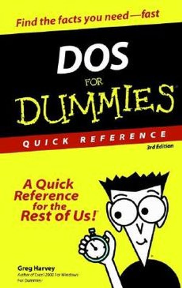 Cover Art for 9780764503689, DOS for Dummies Quick Reference by Greg Harvey