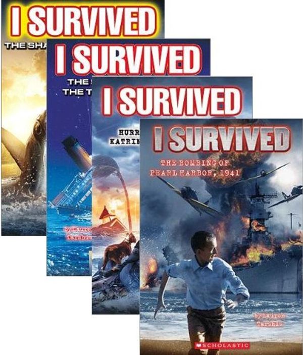 Cover Art for 9780545434812, I Survived #1: I Survived the Sinking of the Titanic, 1912; I Survived #2: I Survived the Shark Attacks of 1916; I Survived #3: I Survived Hurricane Katrina, 2005; I Survived #4: I Survived the Bombing of Pearl Harbor, 1941 (4 Book Set) (I Survived Series by Lauren Tarshis