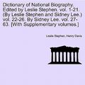 Cover Art for 9781241476687, Dictionary of National Biography. Edited by Leslie Stephen. Vol. 1-21. (by Leslie Stephen and Sidney Lee.) Vol. 22-26. by Sidney Lee. Vol. 27-63. [With Supplementary Volumes.] by Leslie Stephen, Henry Davis