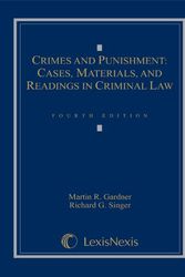 Cover Art for 9780820562063, Crimes and Punishment: Cases, Materials, and Readings in Criminal Law by Martin R. Gardner, Richard G. Singer