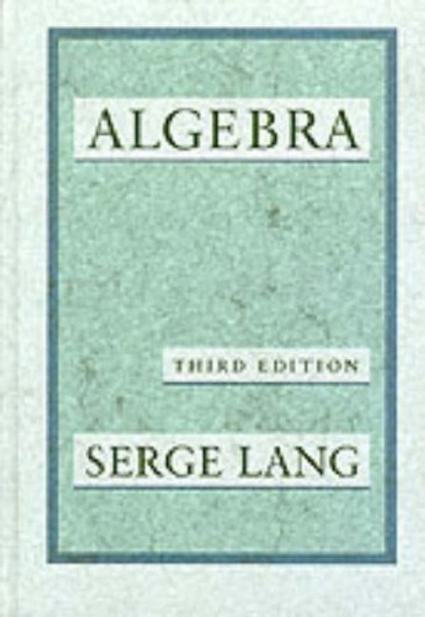 Cover Art for 9780201555400, Algebra by Serge Lang