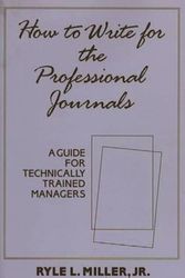 Cover Art for 9780899302546, How to Write for the Professional Journals by J. R. Miller