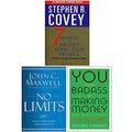 Cover Art for 9789123950751, The 7 Habits of Highly Effective People, No Limits [Hardcover], You Are A Badass At Making Money 3 Books Collection Set by Stephen R. Covey, John C. Maxwell, Jen Sincero