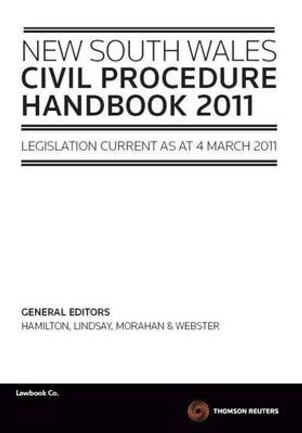 Cover Art for 9780455228204, NSW Civil Procedure Handbook by Thomson Reuters Australia, Limited