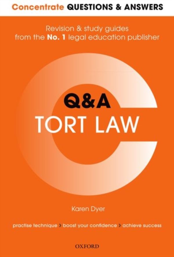Cover Art for 9780198745297, Concentrate Q &A Tort Law by Dyer