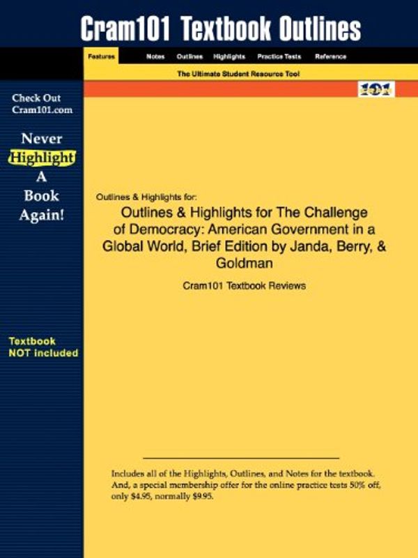 Cover Art for 9781616545048, Outlines & Highlights for The Challenge of Democracy by Cram101 Textbook Reviews