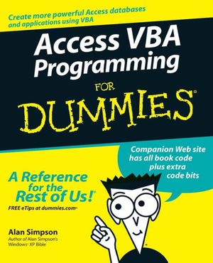 Cover Art for 9780764574115, Access VBA Programming For Dummies by Alan Simpson