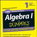 Cover Art for 9781118842942, 1,001 Algebra I Practice Problems for Dummies, Online 1-Year Subscription Hang Tag by John Wiley & Sons