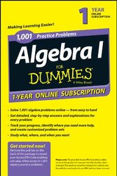 Cover Art for 9781118842942, 1,001 Algebra I Practice Problems for Dummies, Online 1-Year Subscription Hang Tag by John Wiley & Sons
