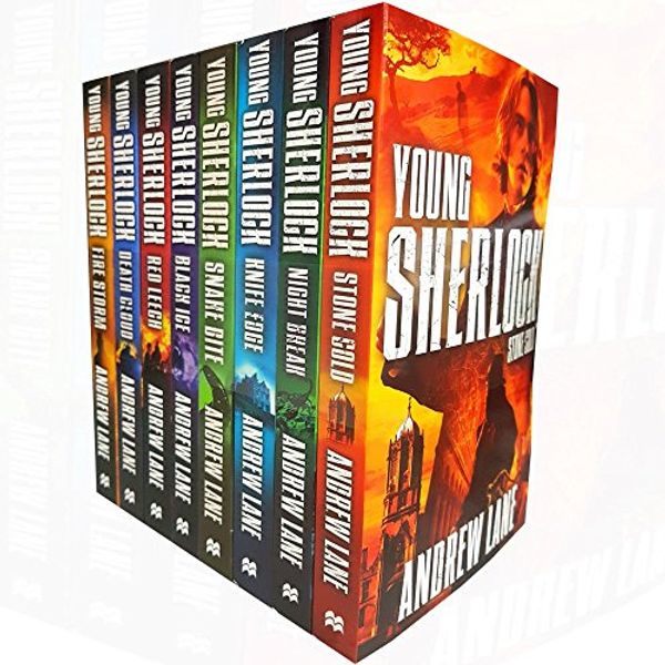 Cover Art for 9789123629572, young sherlock holmes collection 8 books set by andrew lane (knife edge, death cloud, red leech, black ice, fire storm, snake bite, night break, stone cold) by Andrew Lane