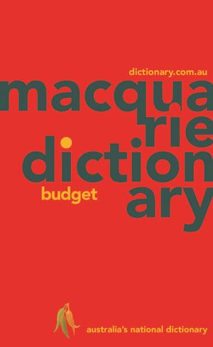 Cover Art for 9781742619910, Macquarie Budget Dictionary by Dictionary Macquarie