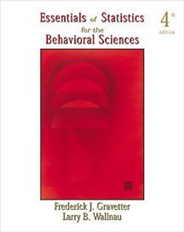 Cover Art for 9780534586171, Essentials of Statistics for the Behavioral Sciences by Frederick J Gravetter