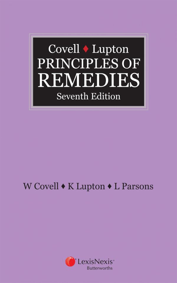 Cover Art for 9780409348989, Covell & Lupton Principles of Remedies by Lupton and Parsons Covell