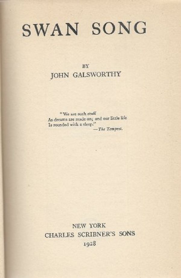 Cover Art for 9789997512734, Swan Song by John Galsworthy