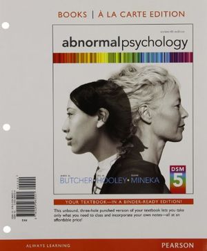 Cover Art for 9780205965021, Abnormal Psychology, Books a la Carte Edition by James N. Butcher