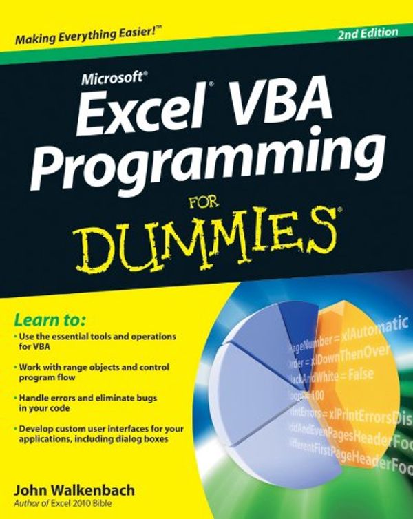 Cover Art for 9781118257654, Excel VBA Programming For Dummies by John Walkenbach