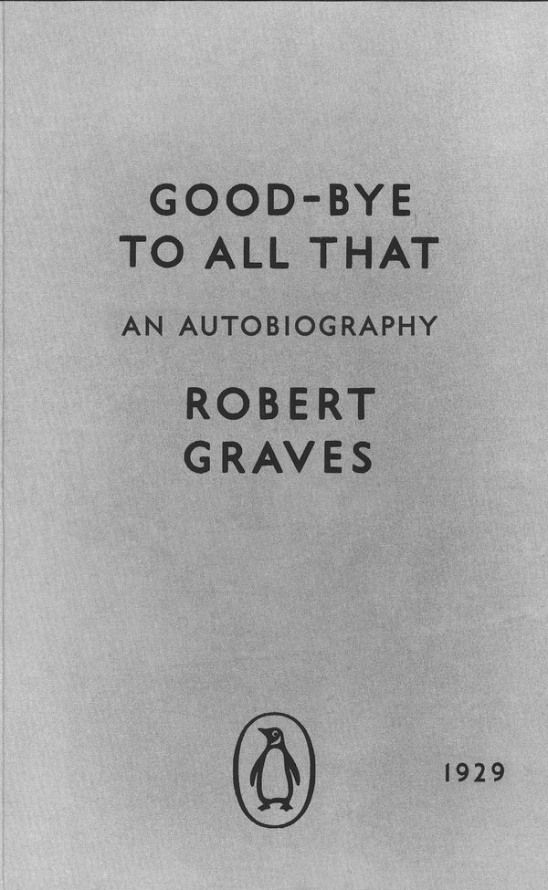 Cover Art for 9780141395272, Good-bye to All That by Robert Graves