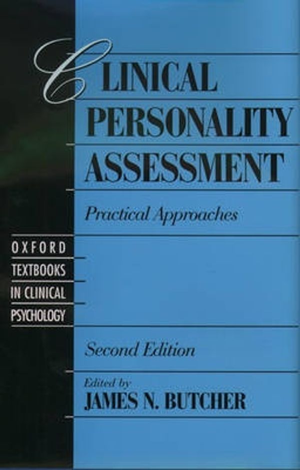 Cover Art for 9780195142587, Clinical Personality Assessment by James N. Butcher