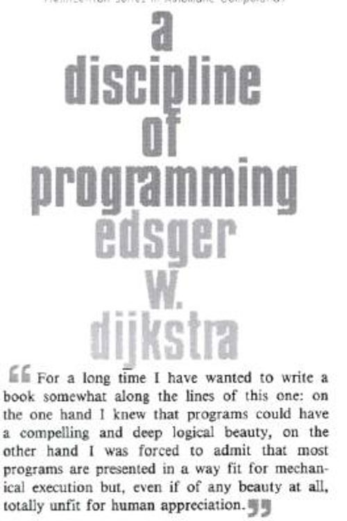 Cover Art for 9780132158718, A Discipline of Programming by Edsger W. Dijkstra