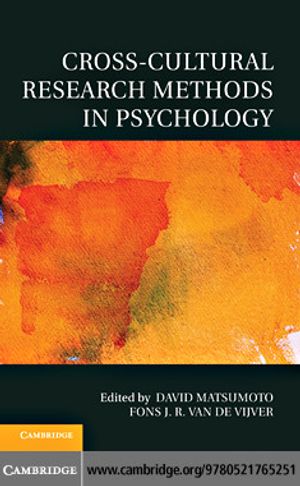 Cover Art for 9780511855443, Cross-Cultural Research Methods in Psychology by Matsumoto, David