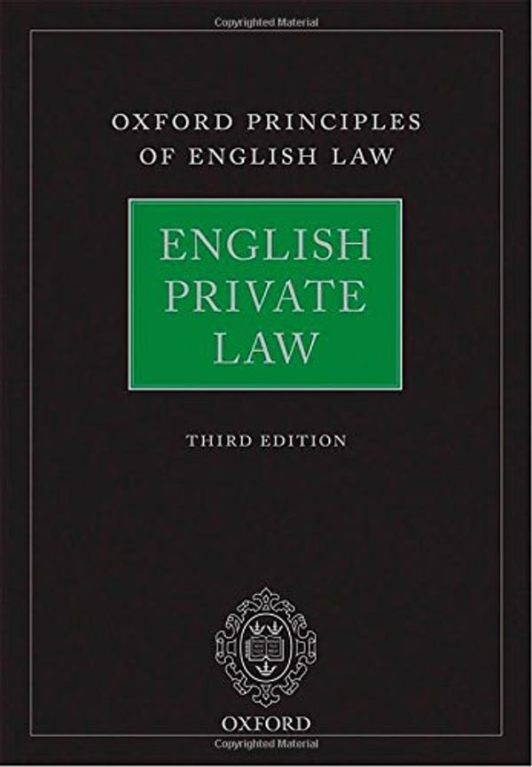 Cover Art for 9780199661770, English Private Law by 