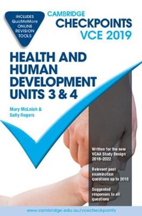 Cover Art for 9781108469555, Cambridge Checkpoints VCE Health and Human Development Units 3 and 4 2019 and QuizMeMore by Mary McLeish