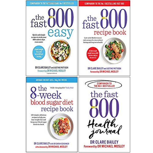 Cover Art for 9789124090029, The Fast 800 Easy, The Fast 800 Recipe Book, The 8-Week Blood Sugar Diet Recipe Book, The Fast 800 Health Journal 4 Books Collection Set by Dr. Claire Bailey, Justine Pattison