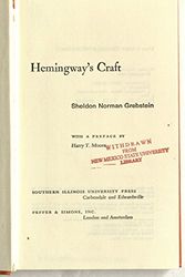 Cover Art for 9780809306114, Hemingway's Craft (A Chicago Classic) by Grebstein Ph.D., Professor Sheldon Norman