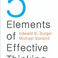 Cover Art for 8601400974674, The 5 Elements of Effective Thinking by Edward B. Burger