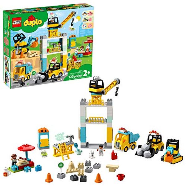 Cover Art for 0673419318990, LEGO DUPLO Construction Tower Crane & Construction 10933 Exclusive Creative Building Playset with Toy Vehicles; Build Fine Motor, Social and Emotional Skills; Gift for Toddlers, New 2020 (123 Pieces) by 